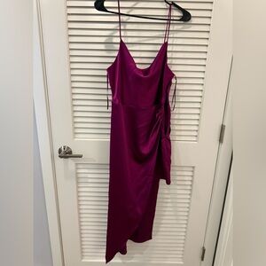 Zara Elegant Magenta Women's Dress satin